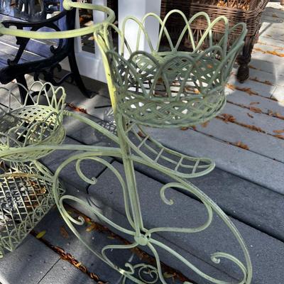 Light Green Tricycle Shaped Plant Stand