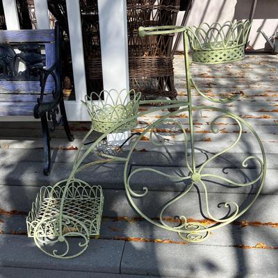 Light Green Tricycle Shaped Plant Stand