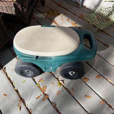 Little Green Plastic Garden Seat