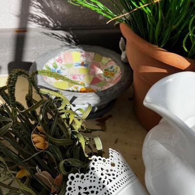 Plants and Faux Florals Outside
