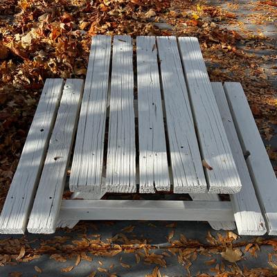 Outdoor Childs Painted Picnic Table