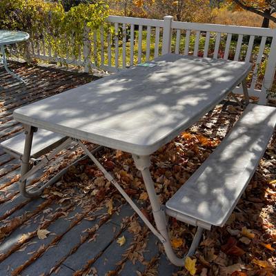 Adult Plastic Folding Picnic Table 
