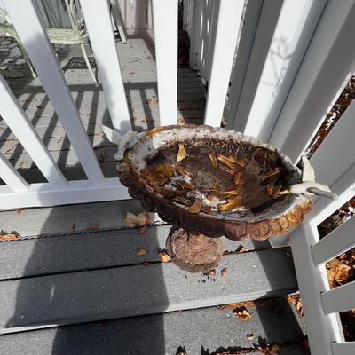 Hummingbird Bird Bath Cast Iron