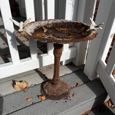 Hummingbird Bird Bath Cast Iron