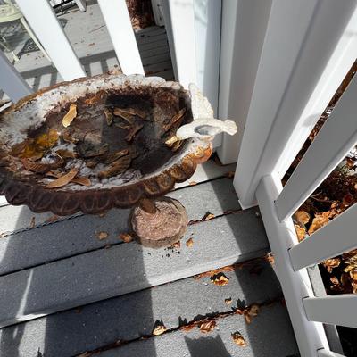 Hummingbird Bird Bath Cast Iron