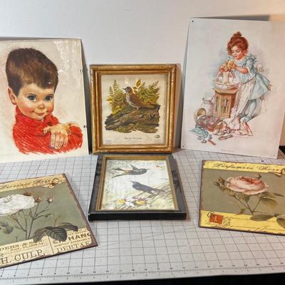 Pictures, Plaques and Signs: Birds and flowers