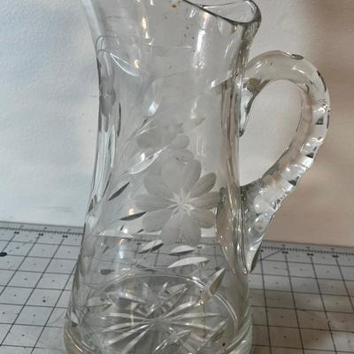 Cut Glass Water Pitcher