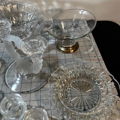 Ginormous Clear Glass Fancy Serving Items