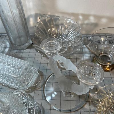 Ginormous Clear Glass Fancy Serving Items