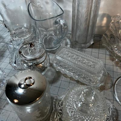Ginormous Clear Glass Fancy Serving Items