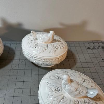 4 Pheasant Covered Smaller Tureen Cover Dishes