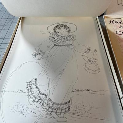 (2) Kim's Coloring Books. NOT Colored in