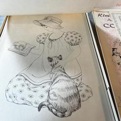 (2) Kim's Coloring Books. NOT Colored in