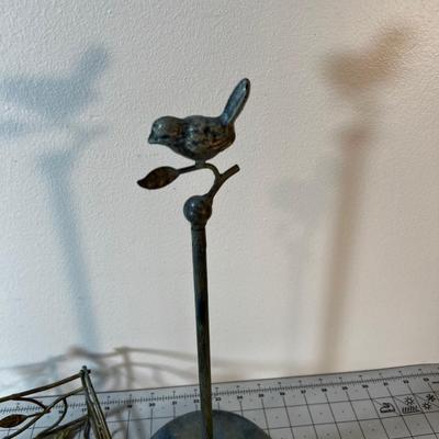 Wrought Iron Bird Paper Towel and Napkin Holder