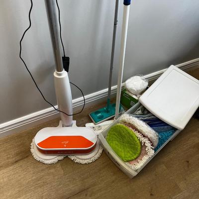 Elicto Floor Scrubber (electric) and a couple of Swiffer's 
