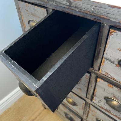 Shabby Chic Store Bin, Gray Blue 