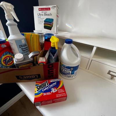 Box full of Landry Supplies 
