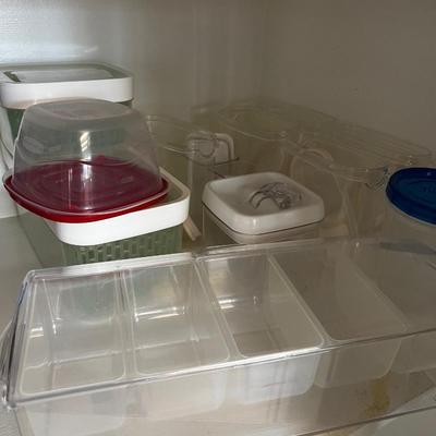 A bunch of Plastic Covered Containers 
