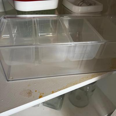 A bunch of Plastic Covered Containers 