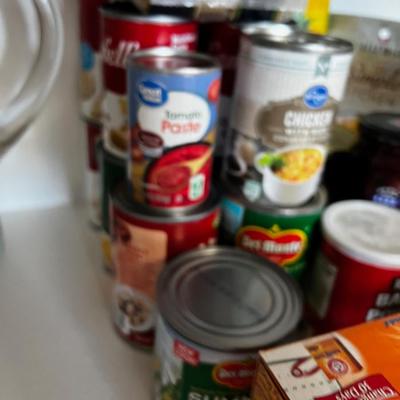 Small Pile of Canned Food and Spices. 