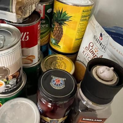 Small Pile of Canned Food and Spices. 