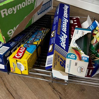 Saran Wrap, Foil and Rolling Cupboard Shelf. 