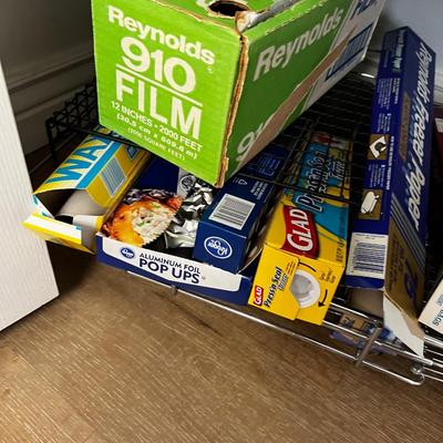 Saran Wrap, Foil and Rolling Cupboard Shelf. 
