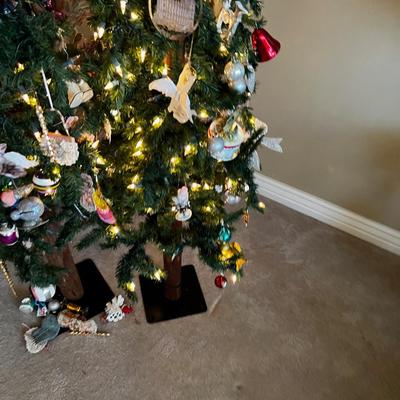 2 Christmas Trees, already light and Decorated. 