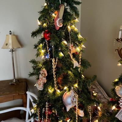 2 Christmas Trees, already light and Decorated. 