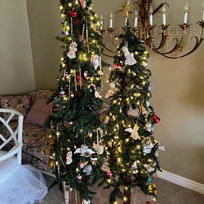 2 Christmas Trees, already light and Decorated. 