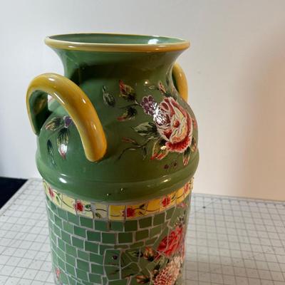 Ceramic Mosaic Milk Jug, 19" 