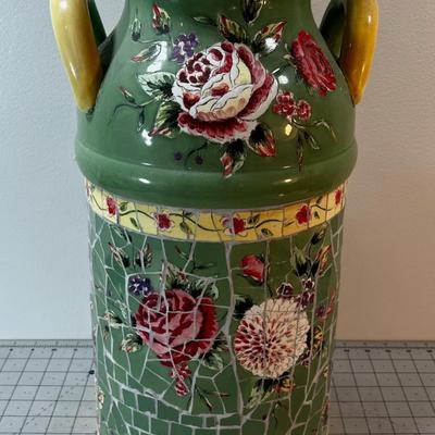 Ceramic Mosaic Milk Jug, 19" 