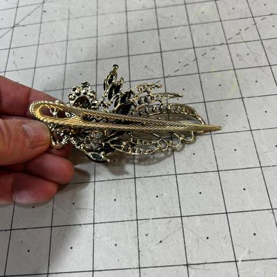 Peacock Jeweled Clip 