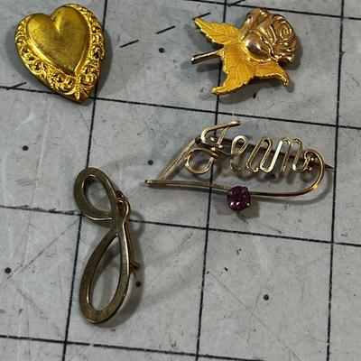 Vintage Pins "J" Jean and others