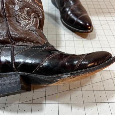 VALADEZ Brown Hand Crafted Eel Skin 