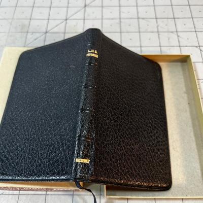 SMALL leather Bound LDS Hymns Book  Dated 1962 