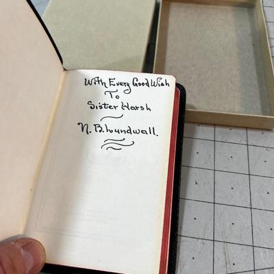 SMALL leather Bound LDS Hymns Book  Dated 1962 