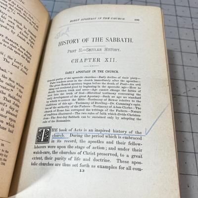 History of the Sabbath By J.N. Andrews Dated 1887 