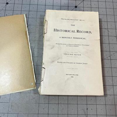 The Historical Record Volume 7 1888 & 1889 By Andrew Jensen