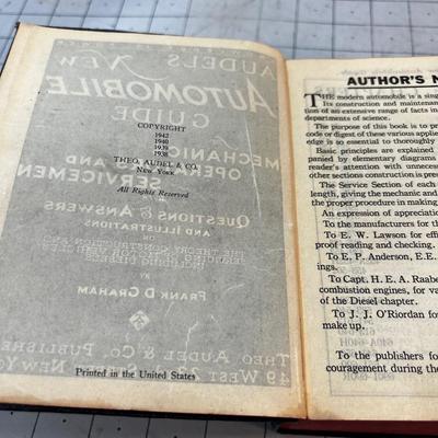 AUDELS New Automobile Guide Dated: 1942