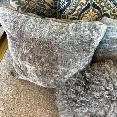 Blue ish Pile of Pillow (6) 