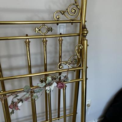 King Size BRASS Bed with Rails. 