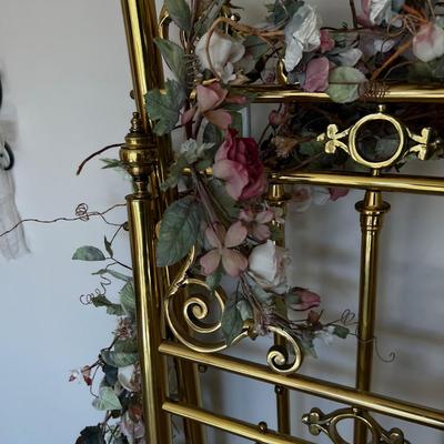 King Size BRASS Bed with Rails. 