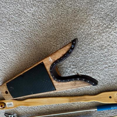 Collection of Shoe Horns, Boot Jack, Back Scratchers  