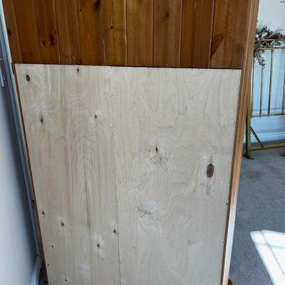 Knotty Pine Armoire Dresser Drawer Shelf 