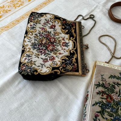 5 Purses Vintage Tapestry Style 
