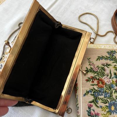 5 Purses Vintage Tapestry Style 