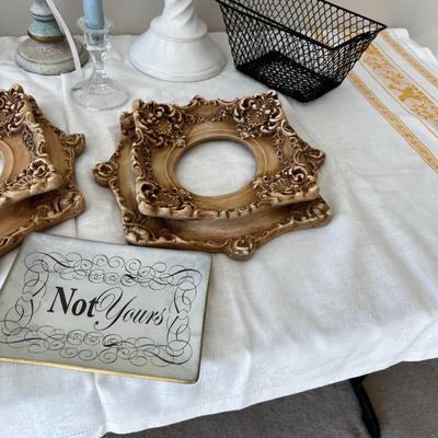 Candle Sticks, Frames and Misc. DÃ©cor' Lot