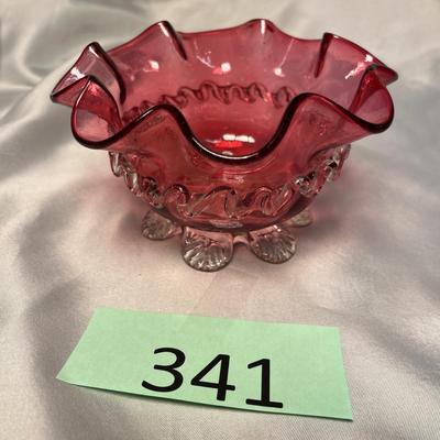 English Cranberry Victorian Dish