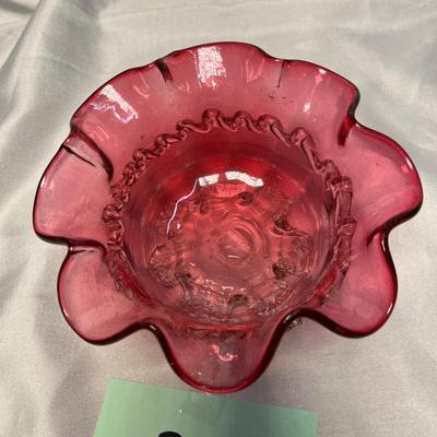 English Cranberry Victorian Dish